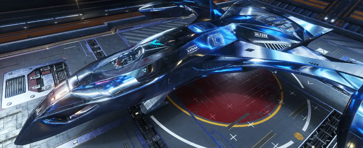 Katana under station lighting